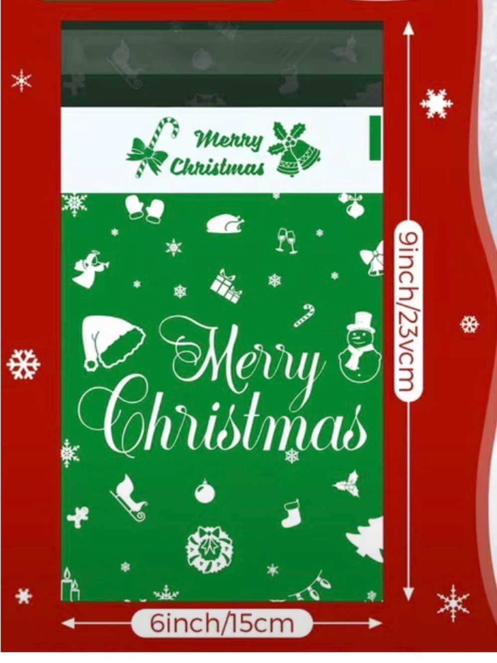 15 - 6 x 9 Holiday Poly Mailers - Picture 3 of 3